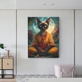 thumbnail image 6 of KLL Moonlit Hairless Cat Monk Print Farmhouse Canvas Wall Art,Wall Decorations For Living Room Office Canvas Wall Decor for Home Decorations, 12'×16’’, 6 of 8