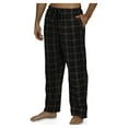 thumbnail image 6 of Mens Pajama Long Sleeve Top and Buffalo Plaid Pants Loungewear, Black, Size: Small, 6 of 7