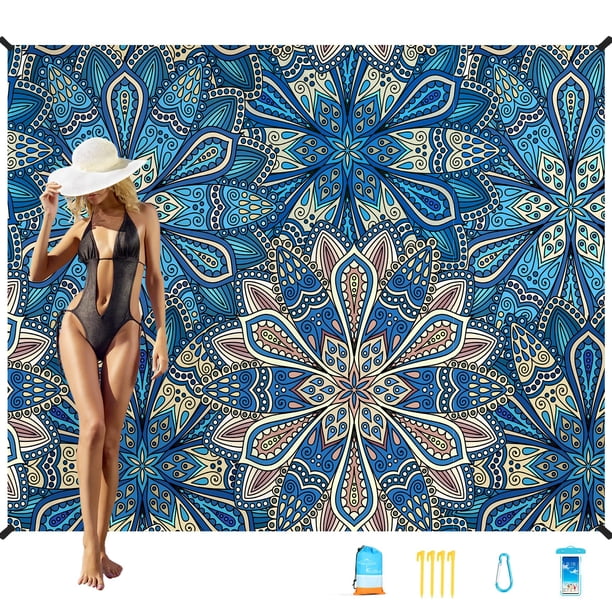 Manta de Playa Sobredimensionada Famstar 198x279 cm Impermeable y Antiarena
