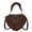 Coffee, variant on PU Leather Shoulder Bag for Women Small Heart Shape Crossbody Bag Change Purse