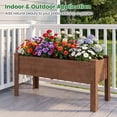 thumbnail image 5 of Costway 1 PCS Wooden Raised Garden Bed with Legs, Drainage Holes, Natural Fir Outdoor Garden Box Dark Brown, 5 of 11