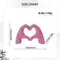 thumbnail image 3 of ERTZAE Heart Hand Sculpture,Pink 5X3In,Compact Love Sign Sculpture For Desk & Shelf,White Heart Hand Sculpture,Aesthetic Statue,Apartment Shelf Knick Knack,Room Decor For Women,Decoration For Shelves, 3 of 5