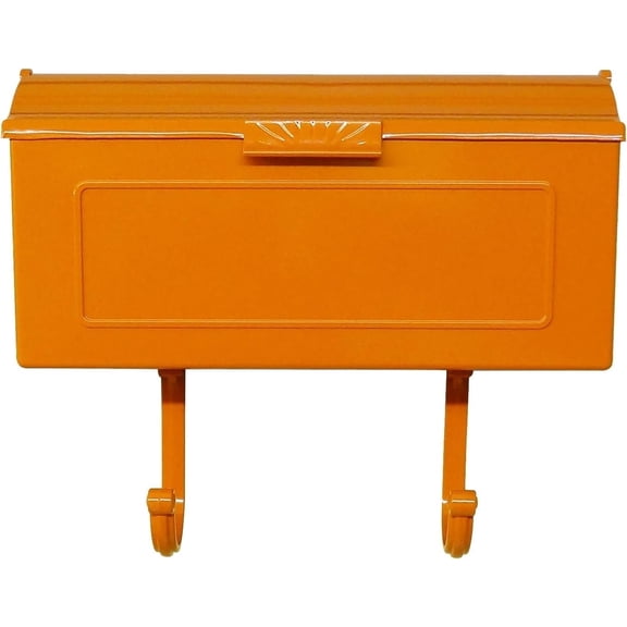Nash Mid Modern Horizontal Orange Wall-Mounted Mailbox