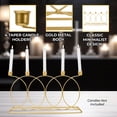 thumbnail image 2 of 5 in 1 Taper Candle Holder Made of Metal, Gold Decor for Home, Wedding Decoration, Housewarming Gift 9 inch 23cm, 2 of 5