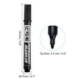 thumbnail image 2 of Black Ink Permanent Markers Medium Tip Oil Based Paint Pens, Black 10 Pack, 2 of 5