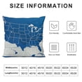 thumbnail image 5 of Orinice Throw Pillow Cover Green America  Map North United California American Arizona Pillowcase Home Decorative Square Pillow Case Cushion Cover White, 5 of 5