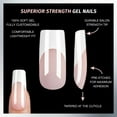 thumbnail image 4 of Salon Perfect Artificial Fake Press On Nails, 306 Gel X-Tension, French, Square, File and Glue Included, 120 Nails, 4 of 9