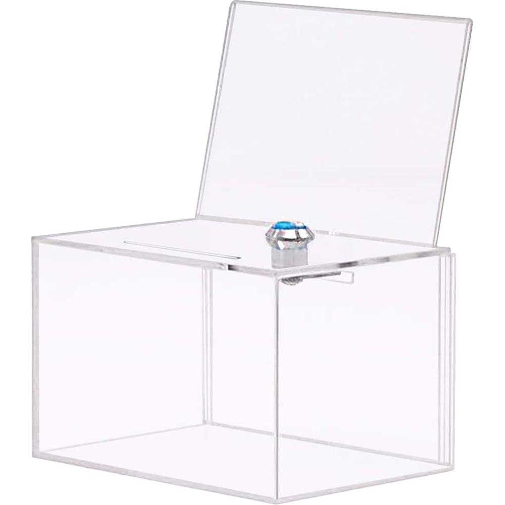 Rosarivae Acrylic Donation Box Transparent Ballot Box Clear Suggestion