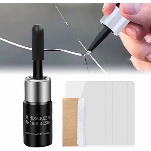 Windshield Repair Kit for Chips and Cracks, Car Glass Repair Liquid