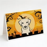 Halloween Black Labrador Greeting Cards & Envelopes - Pack of 8