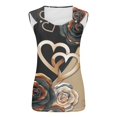 thumbnail image 4 of ALLLIST Spring Tops for Women Yellow V-Neck Sleeveless Graphic Tank Tops Camisole Tops for Women S, 4 of 4