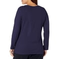 thumbnail image 2 of Women's Plus Size Vneck Long Sleeve Tee, 2 of 4