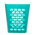 thumbnail image 2 of Your Zone Flexible Plastic Square Hamper, Turquoise Cove, 2 of 7
