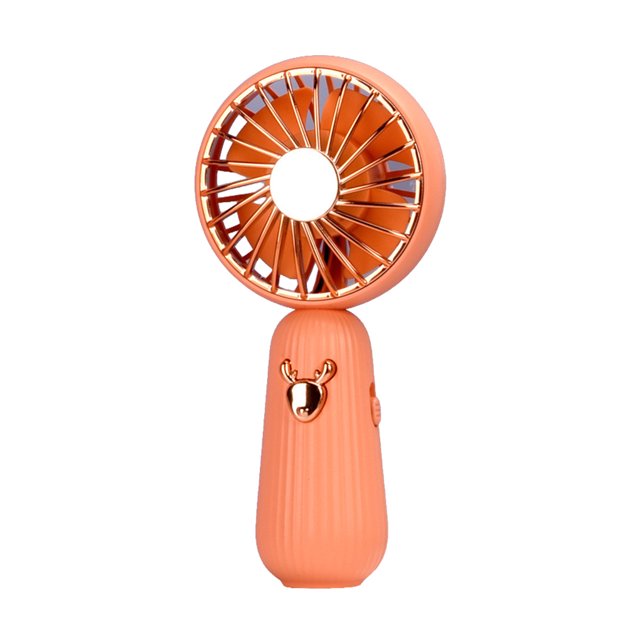 Monstrate Fan portátil con pilas, de mano, de color sólido, para interiores y exteriores. Electrónica Naranja
