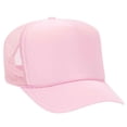 thumbnail image 2 of Couver 5 Panel High Crown Mesh Back Trucker Hat, Polyester Foam Front, Light Pink, 12PCS Bulk Set Pack, 2 of 7