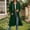 Green-Coat, variant on Qetyuw Womens Long Hooded Jacket Full Zip Up Long Sleeve Open Front Jackets Winter Plus Size Casual Coat Outwear