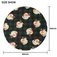 thumbnail image 6 of Green and Black Christmas Plaid Santa Pattern Round Tablecloth 60"x60",Wrinkle Wipeable Table Cloth for Kitchen Dining Room Picnic Patio Party, 6 of 6