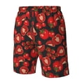 thumbnail image 6 of Uemuo Tomato Pattern Men's Swim Trunks Hawaiian Beach Bathing Suit Swimsuits Beach Quick-Dry Shorts with Pockets-, 6 of 9
