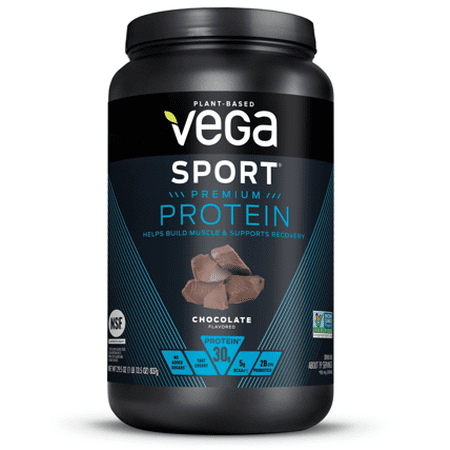 Vega Sport Premium Plant Protein Powder, Chocolate, 30g Protein, 1.8lb, 29.5oz