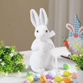 thumbnail image 4 of 4PCS Easter Decoration Sparkling Foam Bunny Figurine with Bow tie 8.6" Glitter Rabbit Tabletop Ornament for Easter Centerpieces Spring Home Office Table Decor, 4 of 7