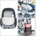 thumbnail image 4 of Police and Vest White Pattern 17" Waterproof Oxford School Backpacks for Teens, S-Shape Padded Straps, for School, Travel, Hiking, Camping, 4 of 5