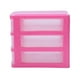 thumbnail image 3 of 2X Mini Caja de Almacenamiento de Plástico Tipo Cajón Translúcido (Rosa Rojo 3 ), 3 of 5