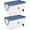 Clear and Blue, variant on 160-Quart Wheeled Stackable Storage Bin,Heavy-Duty Clear Plastic Container for Household & Garage Bulk Storage,Perfect for Outdoor Camping and Seasonal Organization, Gray Lid, 2-Pack