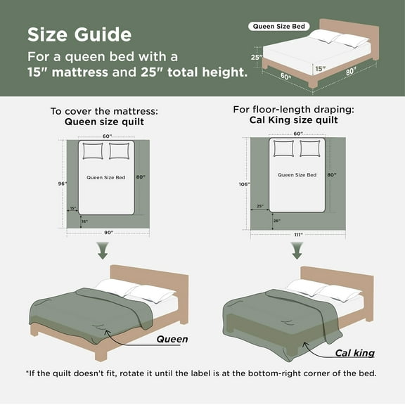 Queen Comforter Set - 7 Pieces Floral Sage Green GentleSoft ™ Bedding Sets