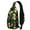 Retro Vintage L, variant on Tropical Flower and Leaves Sling Bag with Watercolor Floral Print, Lightweight Durable Crossbody Backpack, Adjustable Strap, Multiple Compartments for Outdoor Activities and Gym