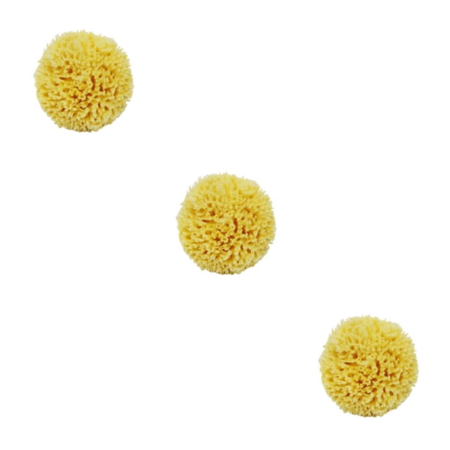 kurtrusly Yellow Natural Greek Sponge For Easy Cleaning Natural Sea Sponges For Bathing Skin Friendly yellow 3Set