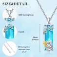 thumbnail image 3 of TANGPOET Sloth Necklace for Women 925 Sterling Silver Sloth Pendant Necklace Blue Crystal Jewelry Sloth Gifts for Her Daughter Wife Women, 3 of 5