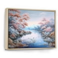 thumbnail image 2 of Designart "The Landscape Charm Of Lakes And Rivers In Liquid Art I" Landscape Lake River Floater Framed Canvas Art Print, 2 of 5