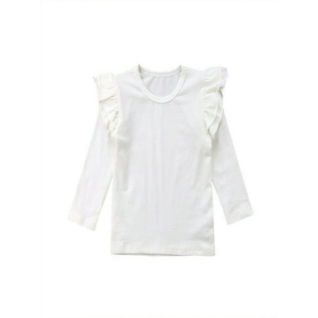 

Cute Baby Girl Color Long Sleeve T-shirt Tops Tee Clothes Outfit Blouse
