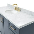 thumbnail image 5 of Ariel Taylor 61 In. Oval Sink Vanity With Carrara White Marble Countertop In Midnight Blue, 5 of 10