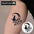 thumbnail image 2 of WWS-Tattoo Tech, 2 Sheets Small Semi Permanent Tattoo, Adult Art Design Temporary Tattoos, Lasts 1-2 Weeks, Waterproof, Realistic Look, No Adhesive, No Reflection (Cat on the Moon), 2 of 4