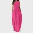 thumbnail image 2 of Robes Maxi Sans Manches Amples pour Femmes, Robe Longue Décontractée avec Poches, 2 of 5