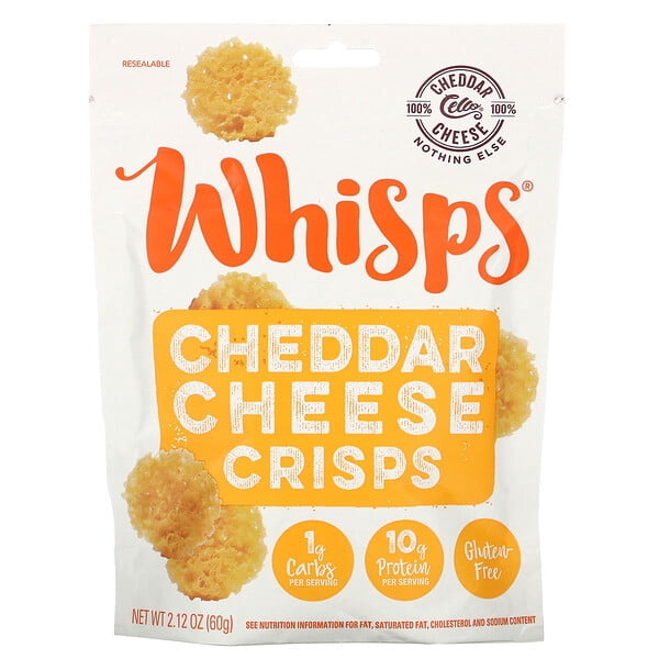 Whisps, Cheddar Cheese Crisps, 2.12 oz Pack of 4