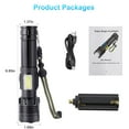 thumbnail image 7 of Onekawa LED Flashlights,USB Rechargeable Waterproof Flashlight for Hiking Camping Outdoor Sport (Battery Included),Black, 7 of 7