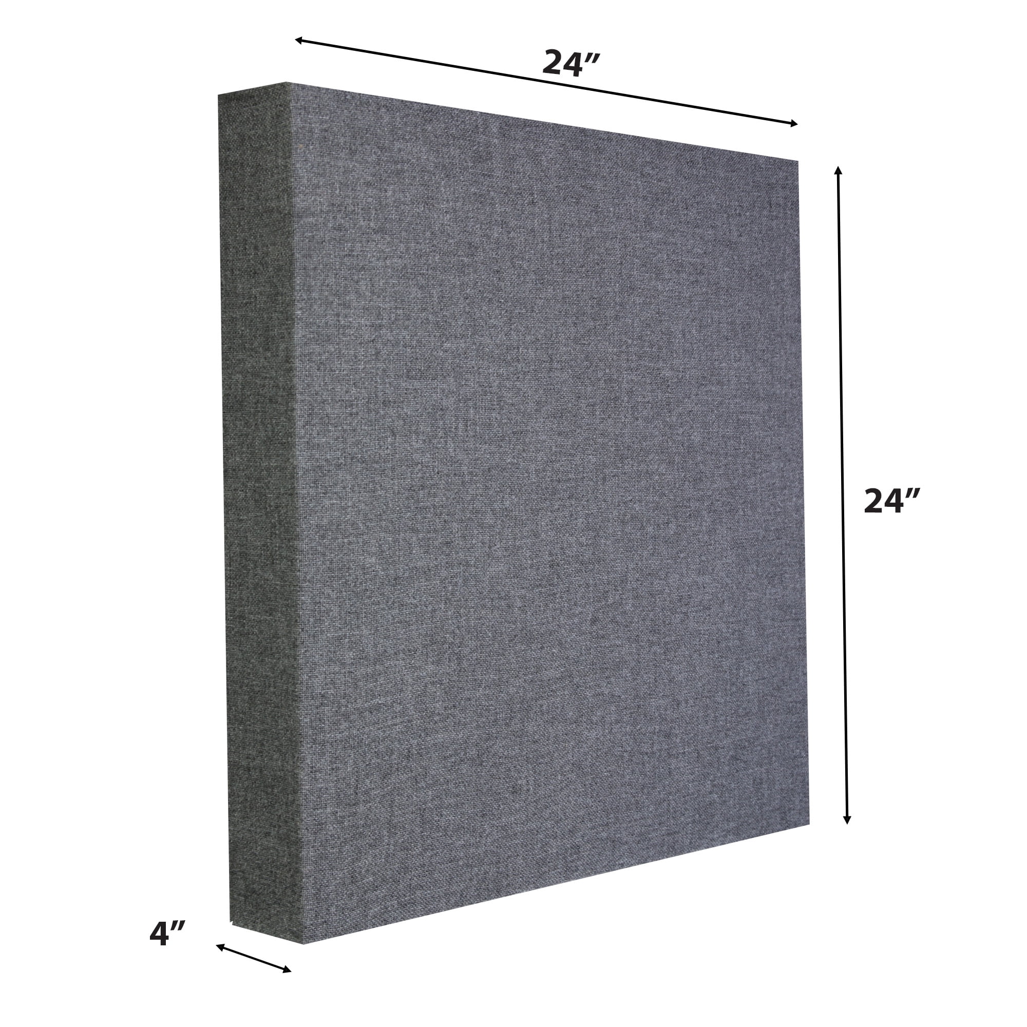 ATS Acoustics Bass Trap Low Range Sound Absorbing Echo Reducing Studio Acoustic Wall Panel 24" x 24" x 4" (Charcoal)