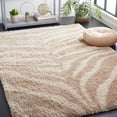 thumbnail image 2 of SAFAVIEH Portofino Henrika Abstract Shag Area Rug, Ivory/Beige, 3' x 3' Square, 2 of 8