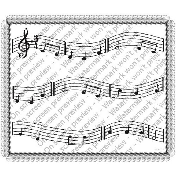 Musical Notes Designer Prints ~ Edible Icing Cake Topper ~ New!!!