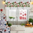 thumbnail image 5 of Strawberry Curtain Valances for Windows, Kitchen Valance Window Treatments Panel 2 Pack, Vintage Green Botanical Spring Floral Rod Pocket Short Curtains for Bathroom Bedroom 54 x 18 Inch, 5 of 8