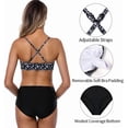 thumbnail image 4 of Attraco Women Halter Bikini Swimwear High Neck Two Piece Bikini Swimsuits, 4 of 8