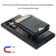 thumbnail image 2 of Decase Magnetic PU Leather Wallet Phone Case for Samsung Galaxy S22 Ultra, RFID Blocking, Mag-Safe Compatible, 2-in-1 Removable Card Holder,Shockproof Flip PU Leather Phone Cover,Black, 2 of 9