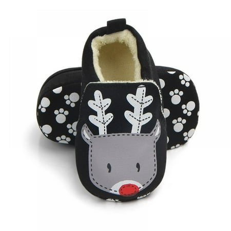 

Baby Boys Girls Shoes Non Slip Slipper Sneaker Soft Sole Moccasins Newborn Infant Toddler Elk Bear Cartoon First Walker Crib House Shoes