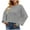 Gray, variant on Oversized Sweaters for Women Fall Trendy Cropped Knit Pullover Loose Solid Color Soft Warm Long Sleeve Shirt