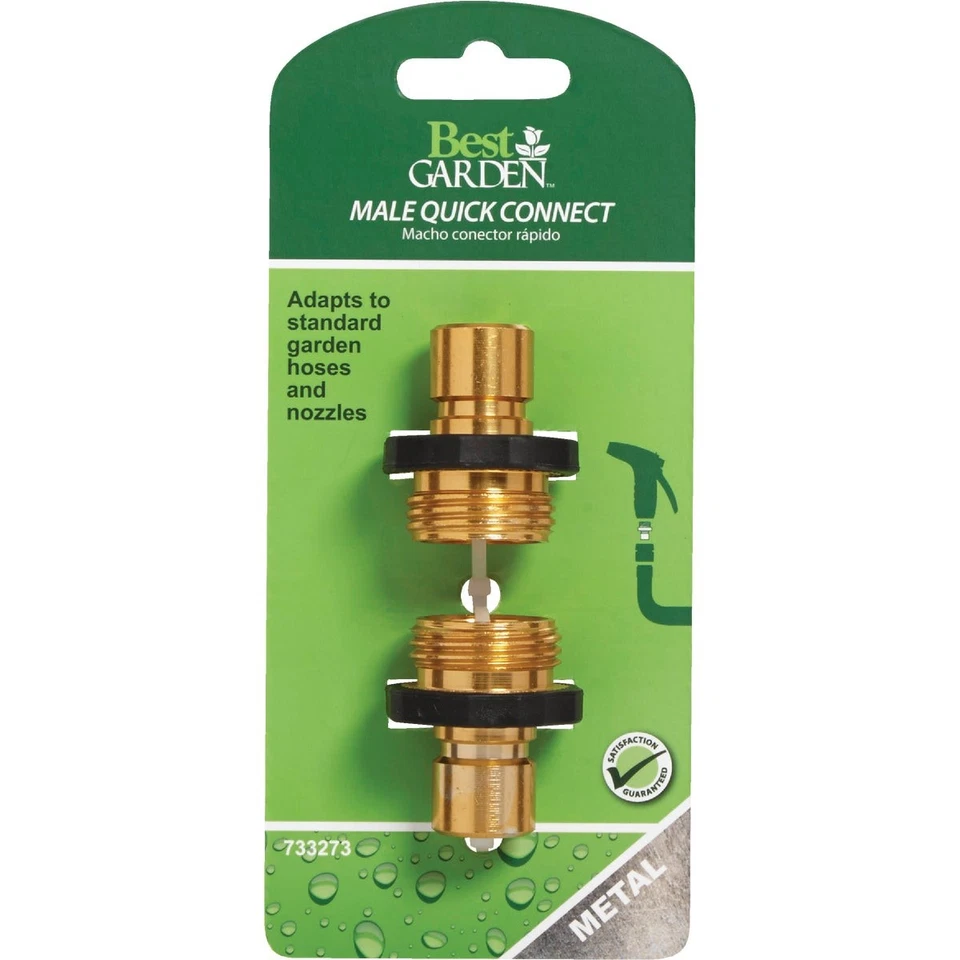 PURELY- Best Garden Male Metal Quick Connect Connector (2-Pack) 47C-Bgdi Best Garden