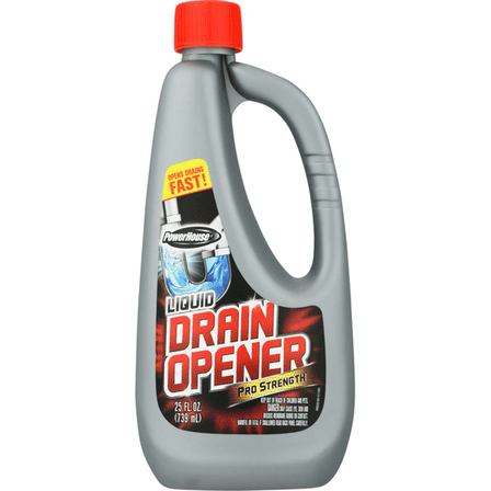 Powerhouse Liquid Drain Opener, Pro Strength, 25 fl oz, 1 Pack Bottle