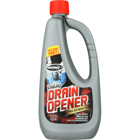 Powerhouse Liquid Drain Opener, Pro Strength, 25 fl oz, 1 Pack Bottle