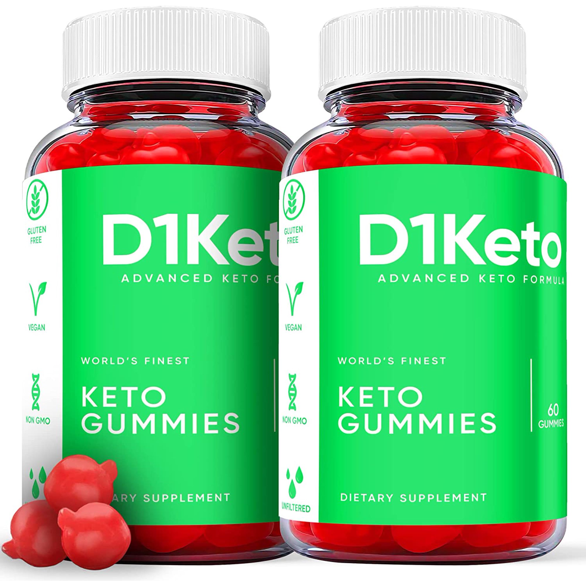 (2 Pack) D1 Keto ACV Gummies - Supplement for Weight Loss - Energy & Focus Boosting Dietary Supplements for Weight Management & Metabolism - Fat Burn - 120 Gummies